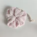 Fleur de douche lavable en coton rose