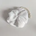Fleur de douche lavable en coton blanc